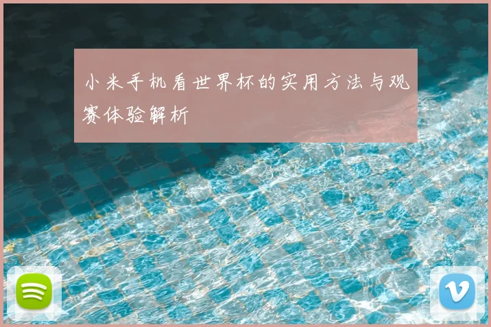 小米手机看世界杯的实用方法与观赛体验解析
